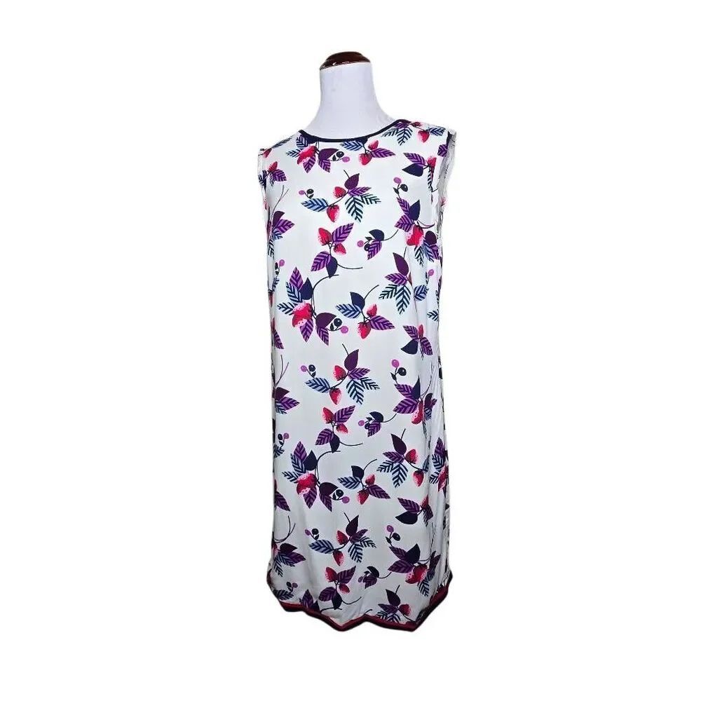 Tommy Hilfiger Floral Berry Strawberry Dress Sleeveless Lined Shift Pockets